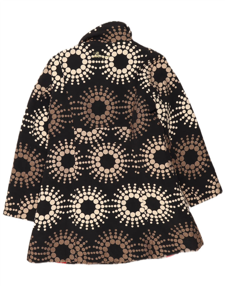 Desigual Dame Overfrakke EU 44 XL Sort Geometrisk Polyester