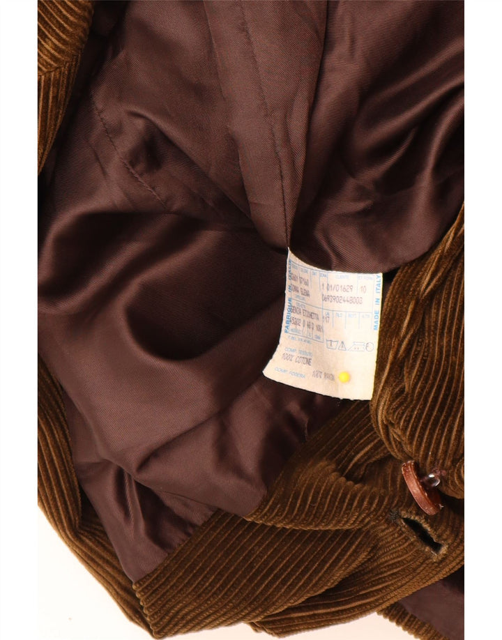Velluto Duca Visconti Dame 2-knaps Corduroy Blazer Jacket IT 48 XL Khaki