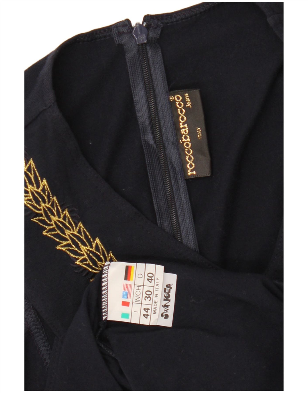 ROCCOBAROCCO Dame ærmeløs bluse Top IT 44 Medium Navy Blue Floral