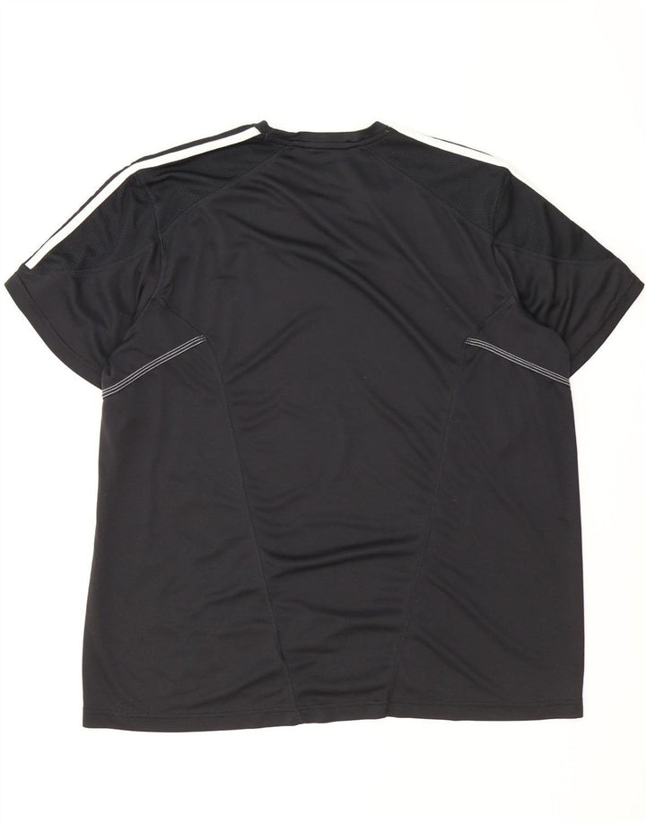 Adidas Herre Climalite T-Shirt Top 2XL Sort Polyester