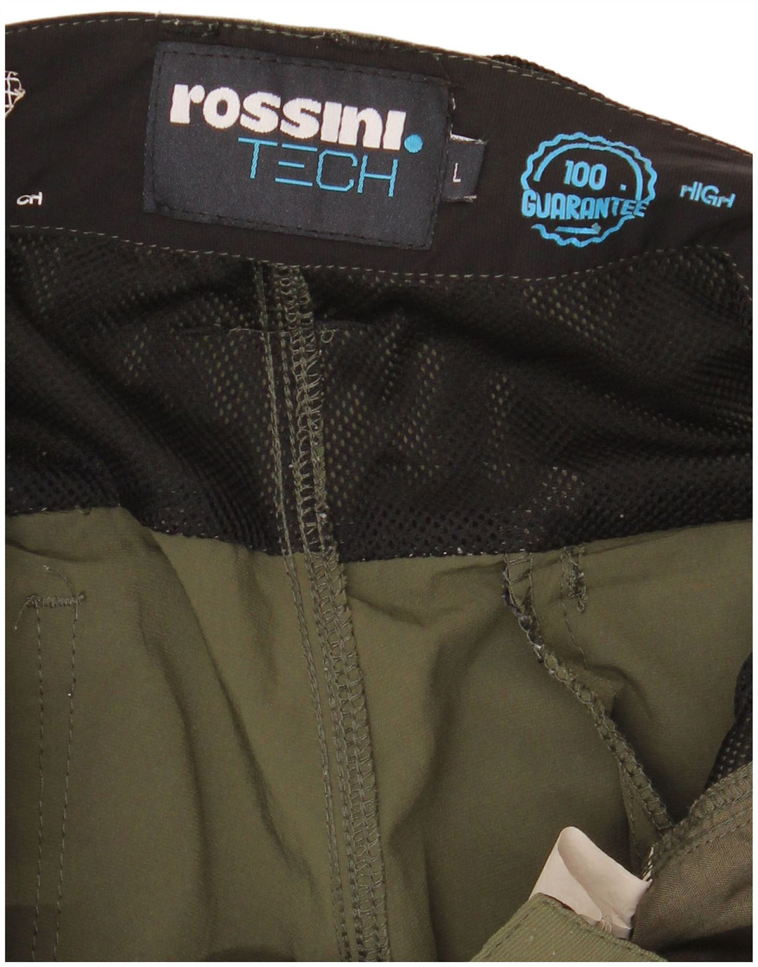 Vintage Herre grafiske Cargo Shorts Large W34 Khaki Colourblock