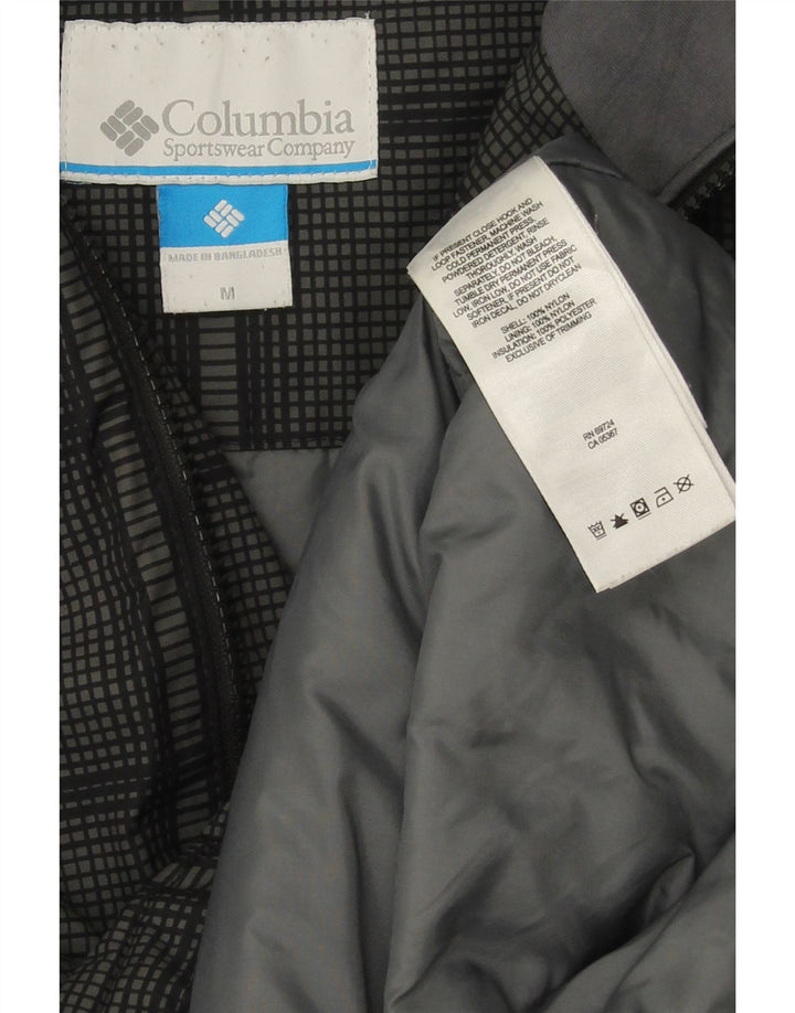 Columbia Herre hættepolstret jakke UK 38 Medium Grey Ternet Nylon