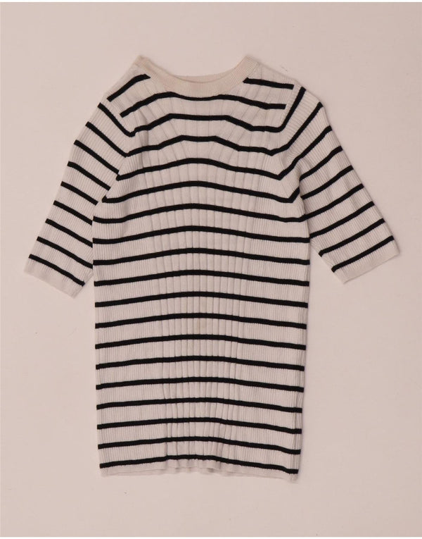 Marks & Spencer Dame Boat Neck Jumper Sweater UK 8 Small Navy Blue