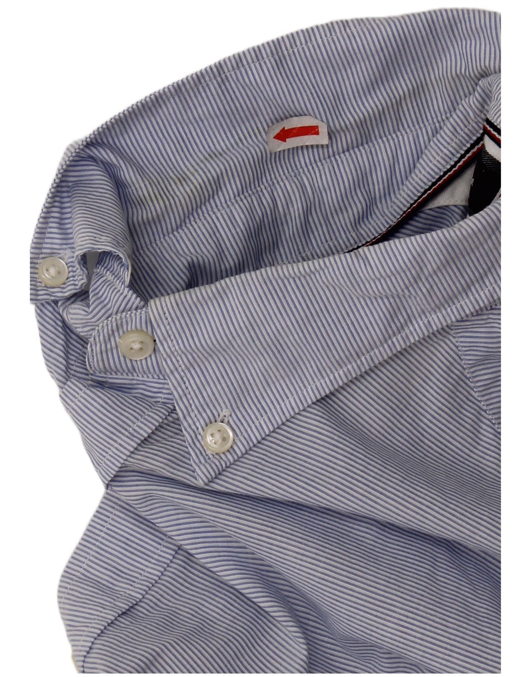 Tommy Hilfiger Herre Slim Fit skjorte Medium Blue Pinstripe Bomuld