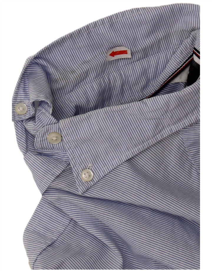 Tommy Hilfiger Herre Slim Fit skjorte Medium Blue Pinstripe Bomuld