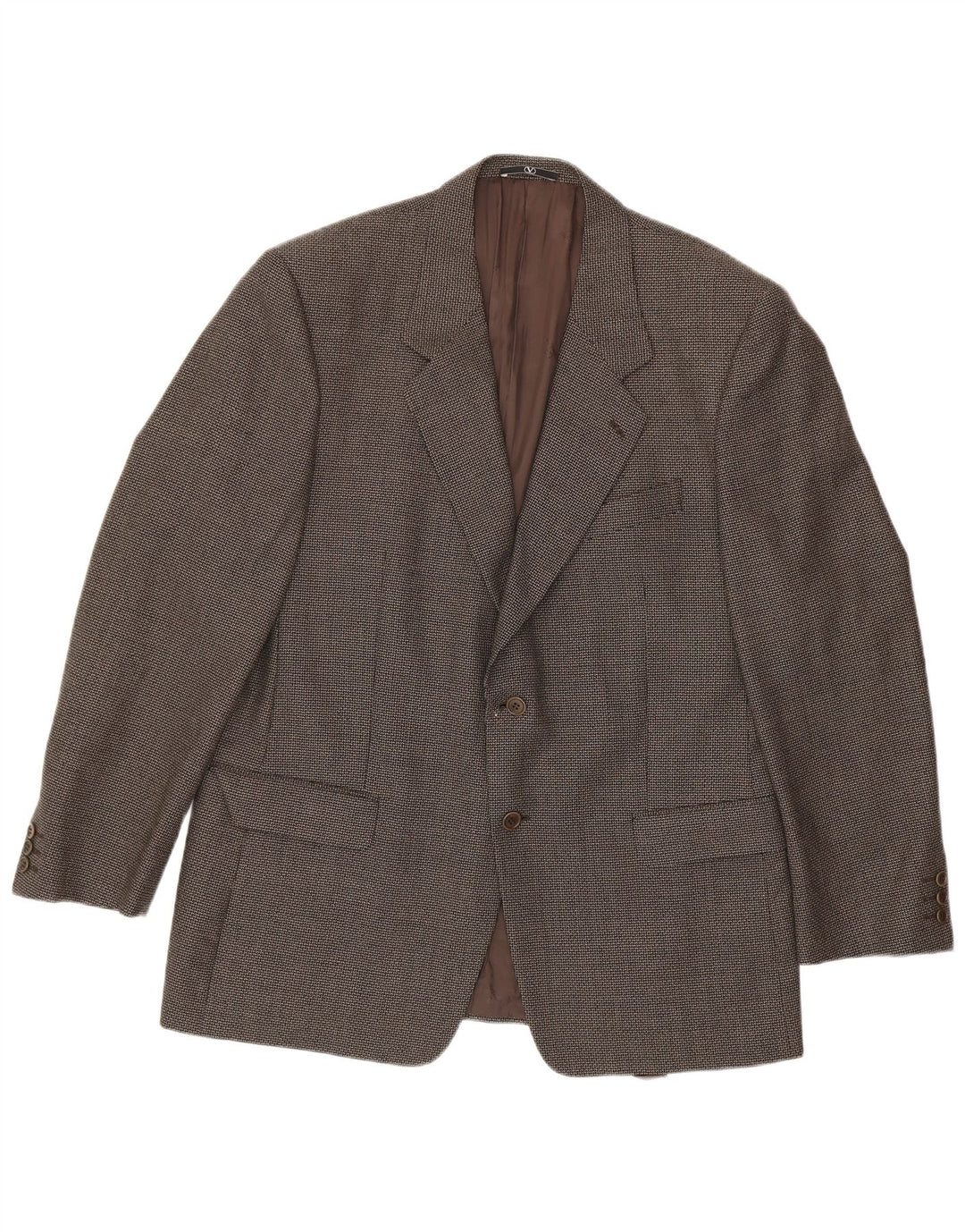 Valentino Herre 2-knaps blazerjakke IT 44 2XL Grå Houndstooth