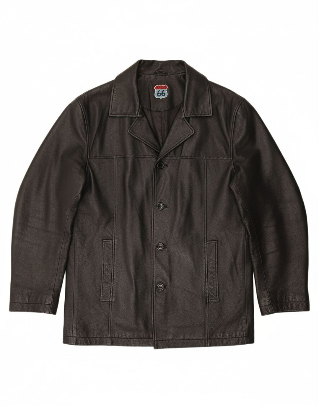 ROUTE 66 Mens Leather Jacket UK 38 Medium Black Leather