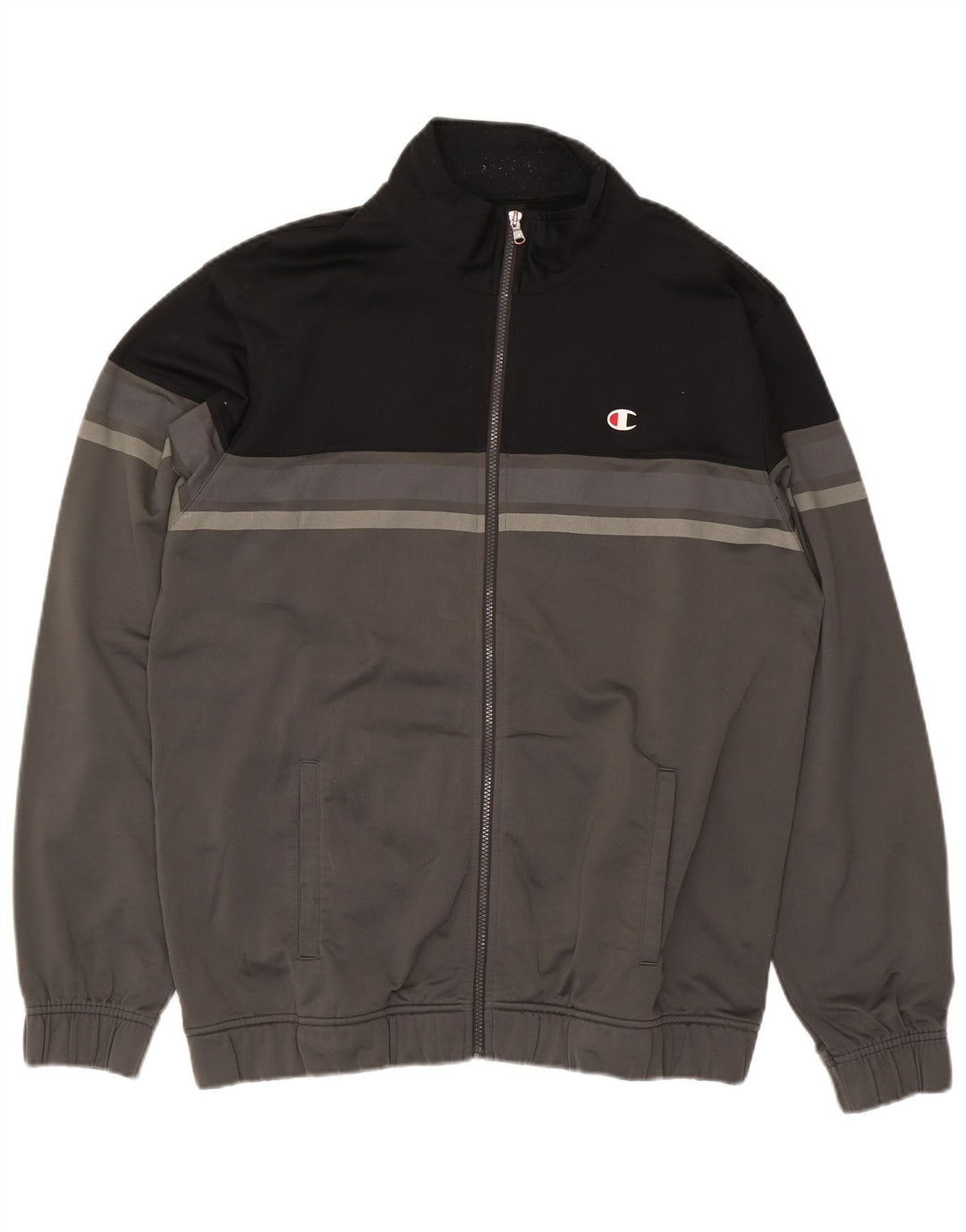 CHAMPION Træningsdragt til mænd Topjakke 2XL Grå Colourblock Polyester
