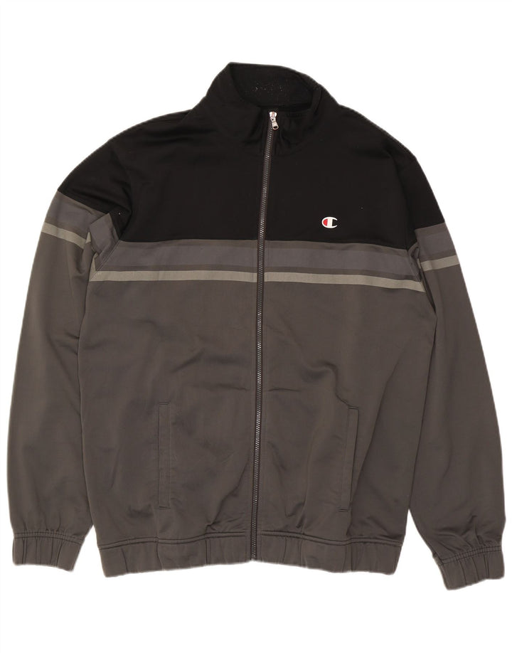 CHAMPION Træningsdragt til mænd Topjakke 2XL Grå Colourblock Polyester