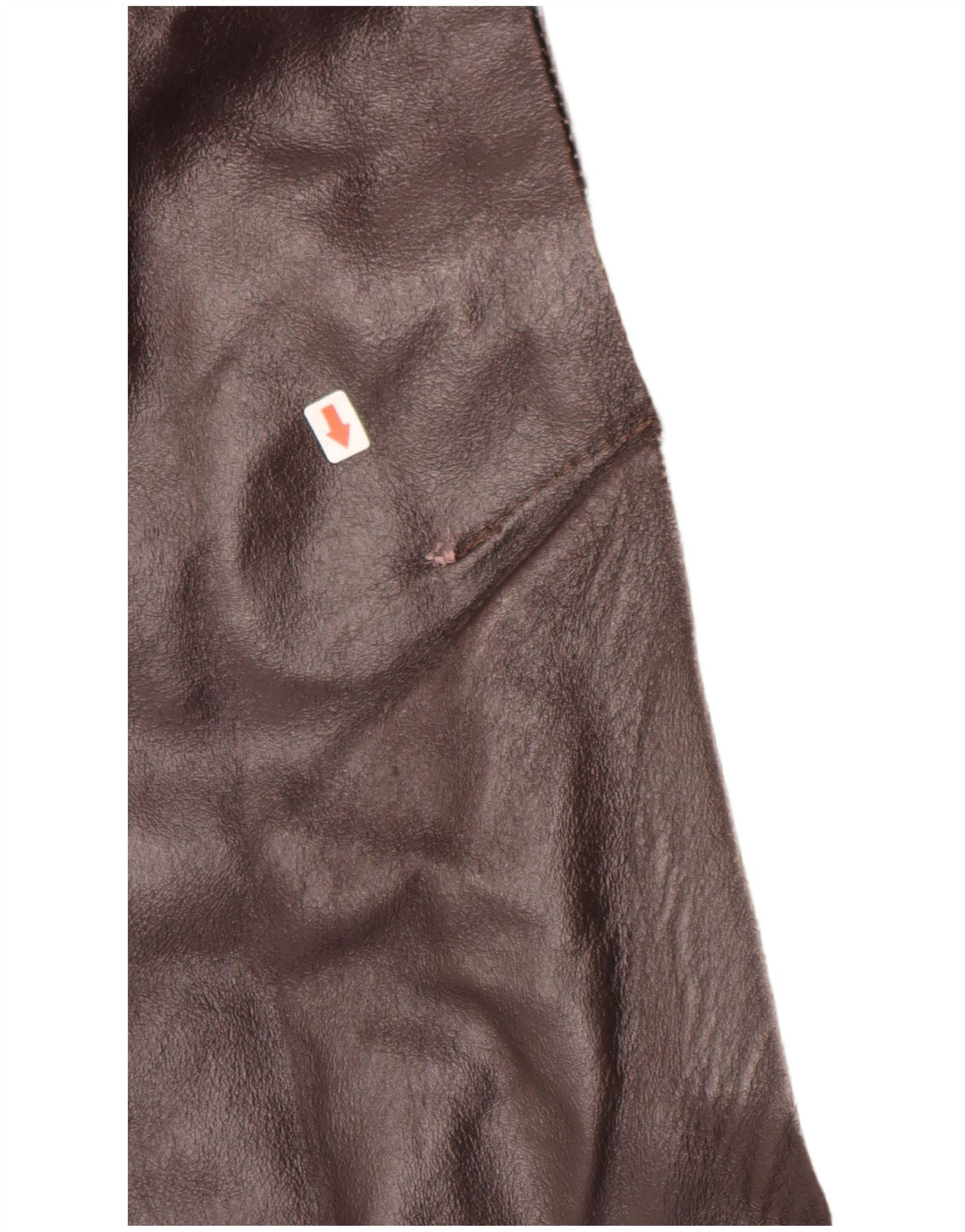 METROPOLITAN Læderfrakke til mænd IT 50 Stor brunt læder