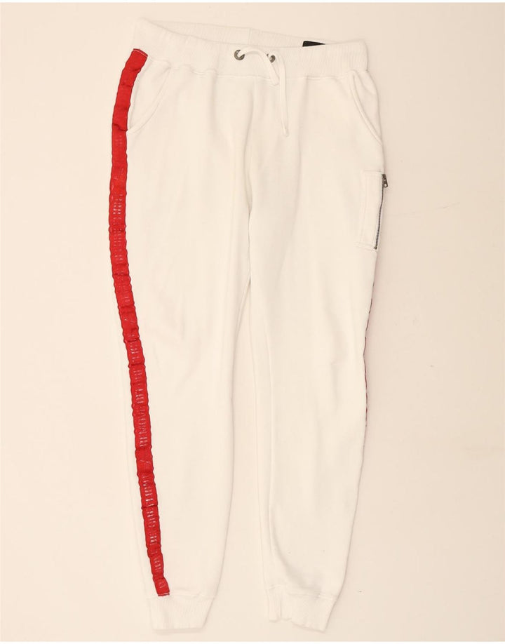 ALPHA INDUSTRIES Mens Graphic Cargo Tracksuit Trousers Joggers Large White