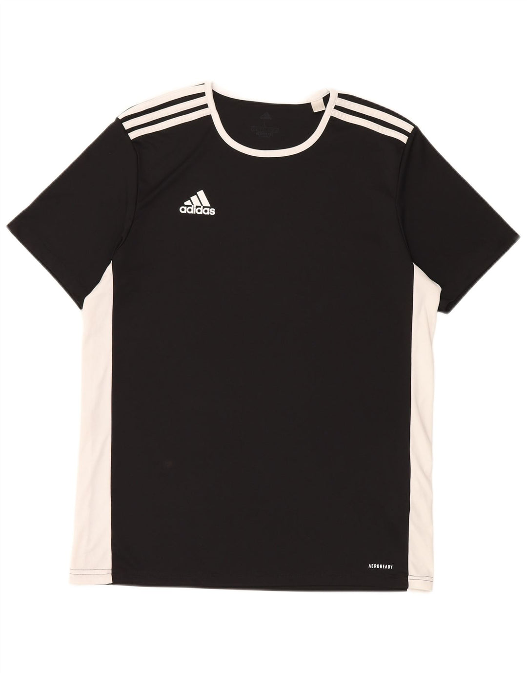 Adidas Herre Aeroready T-Shirt Top Stor Sort Colourblock Polyester