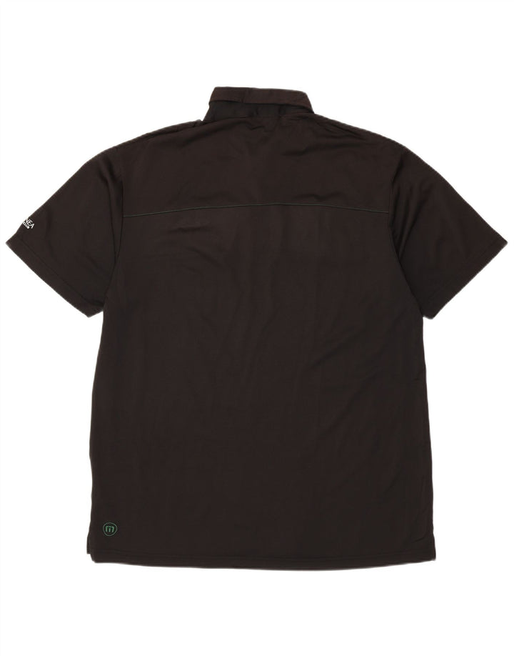 TRAVIS MATHEW Herre grafisk poloshirt XL Sort Colourblock Polyester