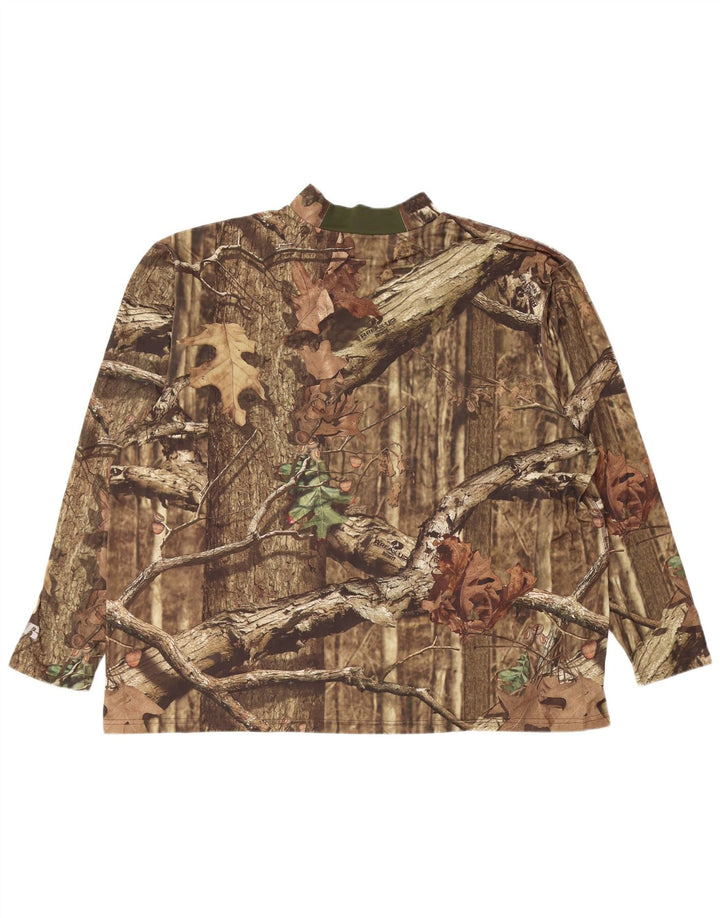 Russell Athletic Herre Grafisk Top Langærmet 3XL Brun Camouflage