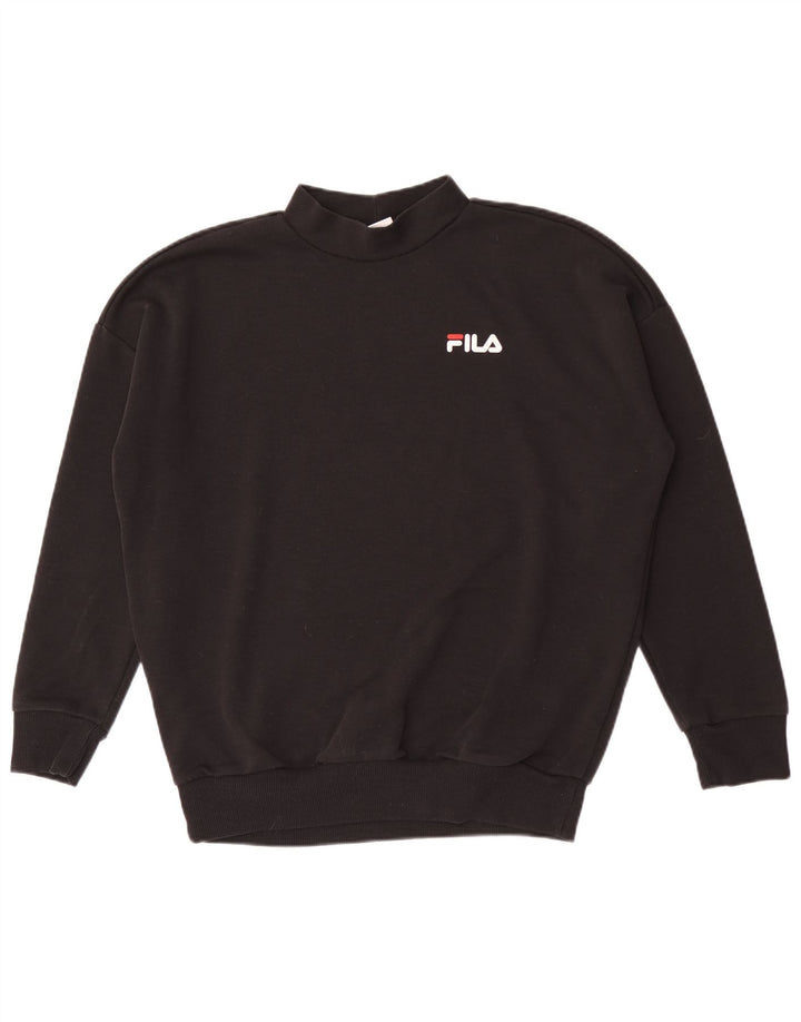 Fila Herre Loose Fit Sweatshirt Jumper Lille Sort Polyester