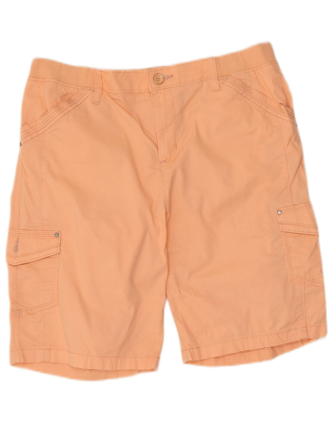 Lee Womens Relaxed Fit Cargo Shorts US 10 Large W32 Orange Bomuld