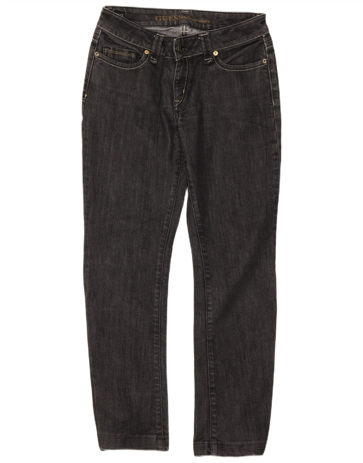 Guess Womens Crop Slim Jeans W29 L26 Grå
