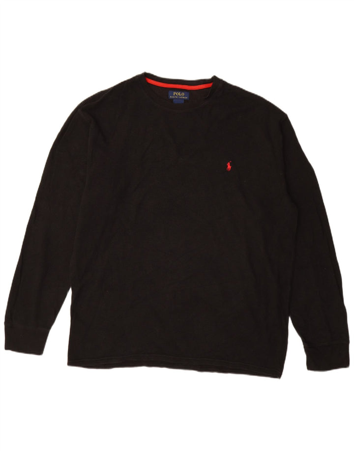 POLO RALPH LAUREN Herre Top Langærmet 2XL Blå Bomuld