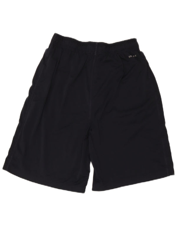 Nike Dame Dri Fit Sport Shorts UK 14 Medium Navy Blue Polyester