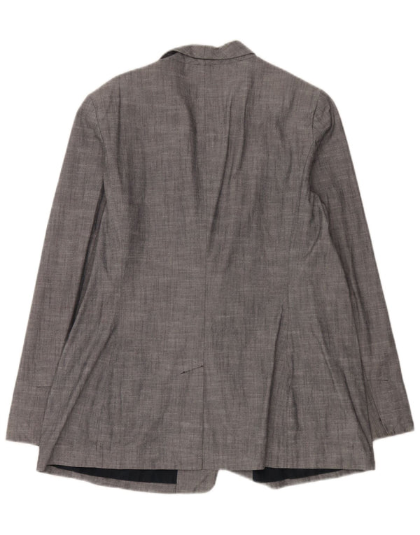 Gap Dame 2 Button Blazer Jacket UK 18 XL Blå Bomuld