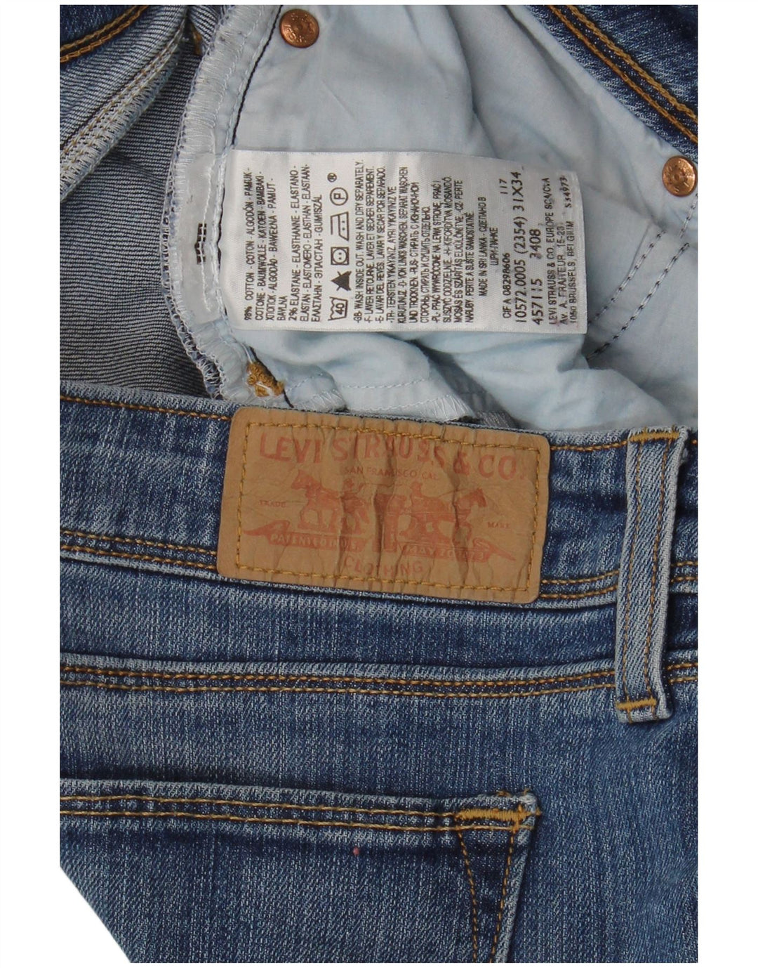 Levi's Dame 572 Bootcut Jeans W31 L34 Blå Bomuld