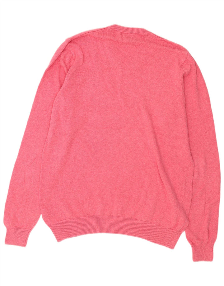 Marks & Spencer Herre V-hals sweater Medium Pink Bomuld