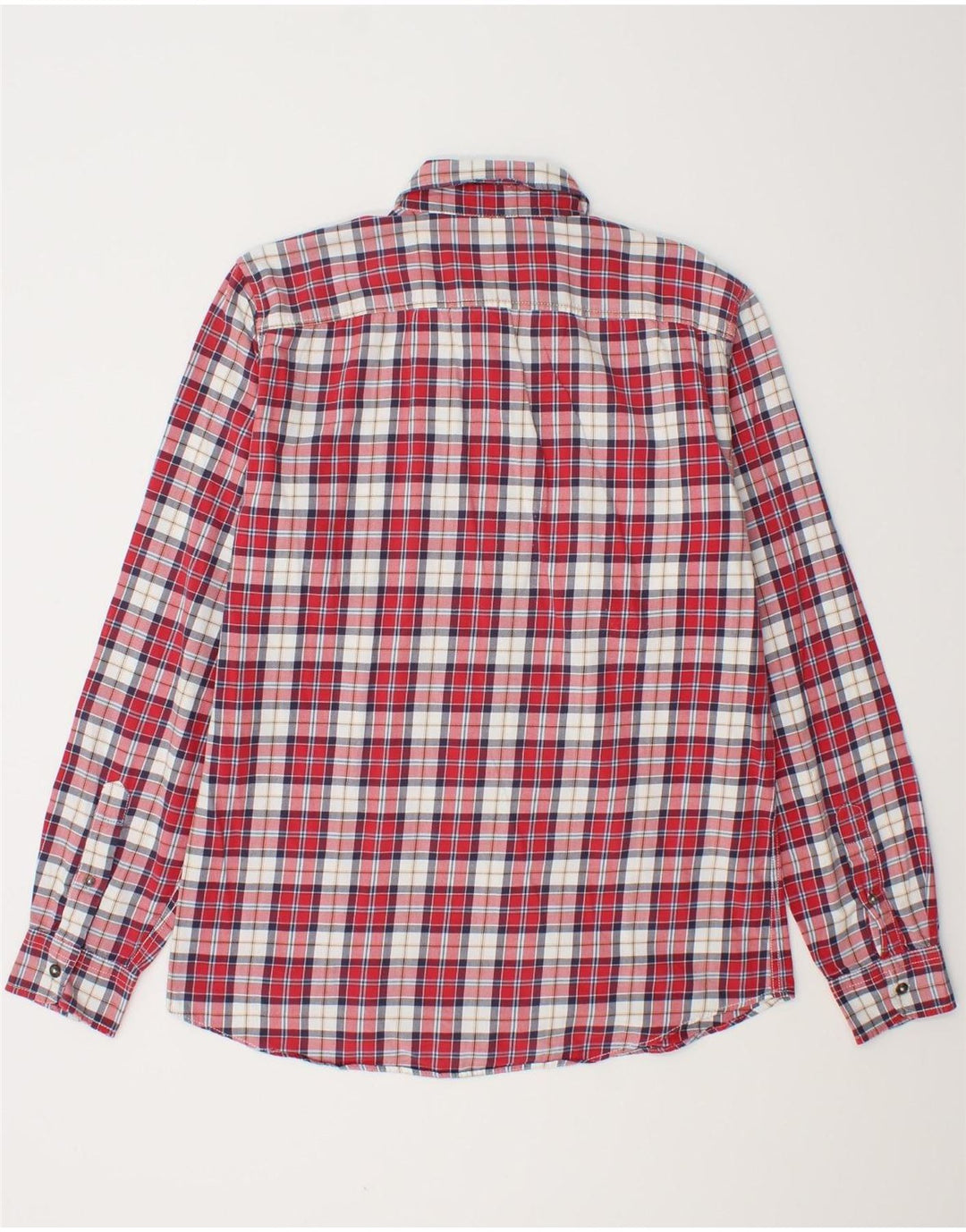 Benetton Herre Flanelskjorte Medium Rød Plaid