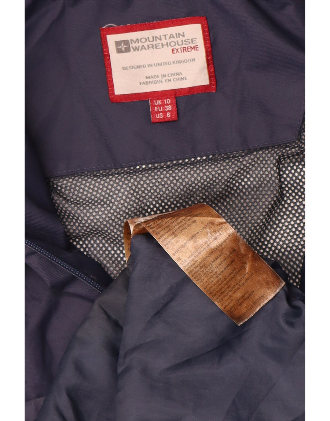 MOUNTAIN WAREHOUSE Regnjakke til kvinder UK 10 Small Navy Blue Colourblock