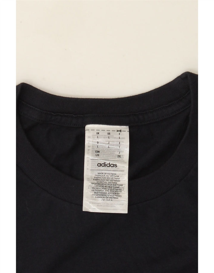 Adidas Herre T-Shirt Top Stor Marineblå Bomuld