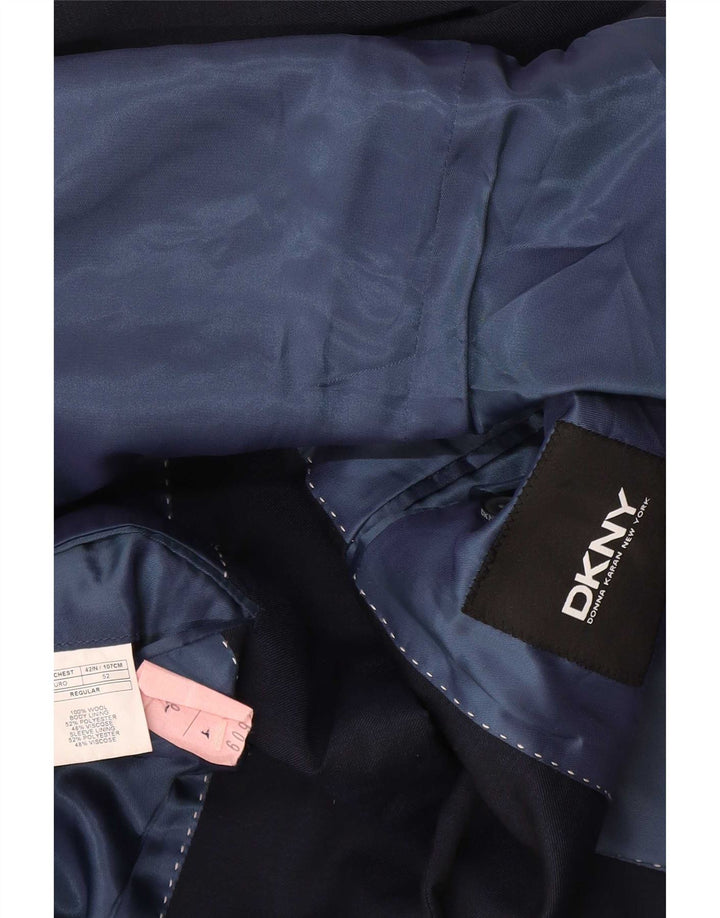 Dkny Herre 2 Knaps Blazer Jakke IT 52 XL Marineblå Uld