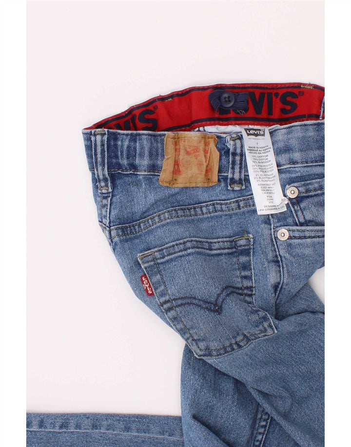 Levi's Boys Distressed Straight Jeans 6-7 år W22 L21 Blue Cotton