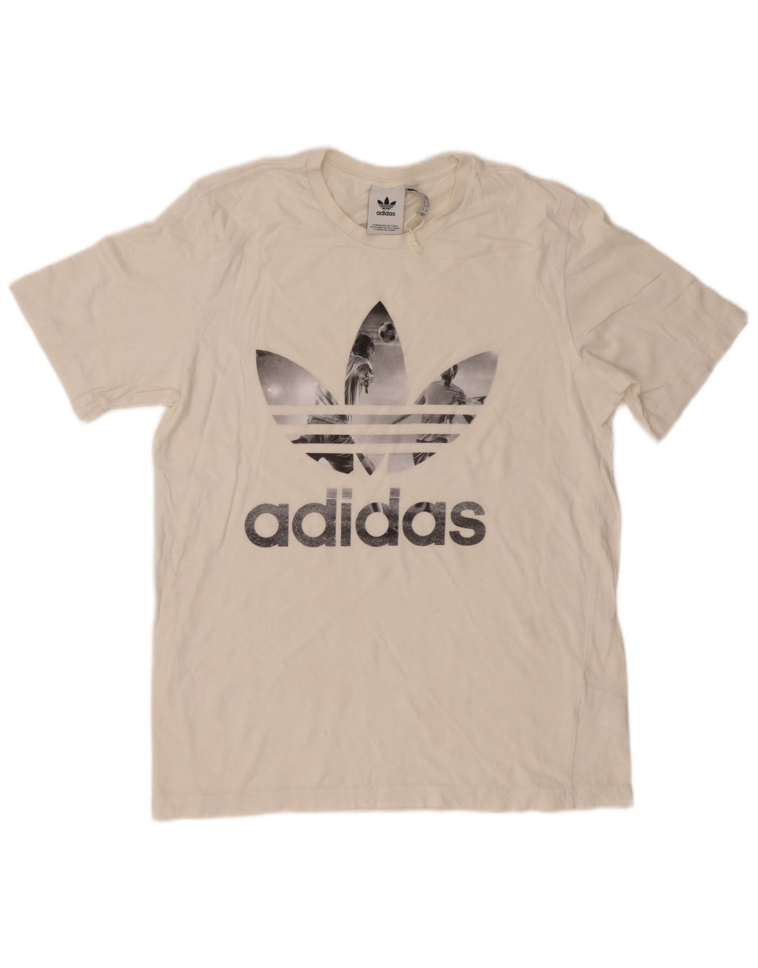 Adidas Grafisk T-shirt top til mænd Medium hvid bomuld