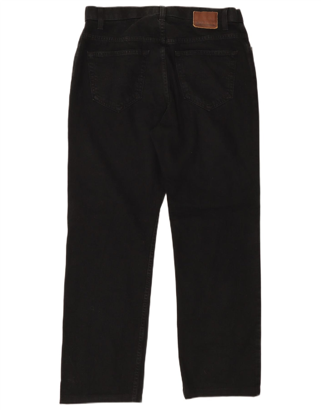 MARKS & SPENCER Straight jeans til mænd W34 L31 Sort bomuld