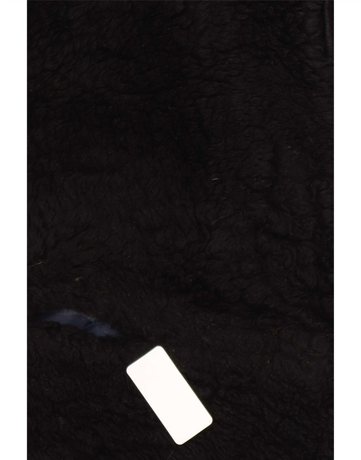 Vintage Sherpa-jakke til kvinder UK 12 Medium Blue Colourblock