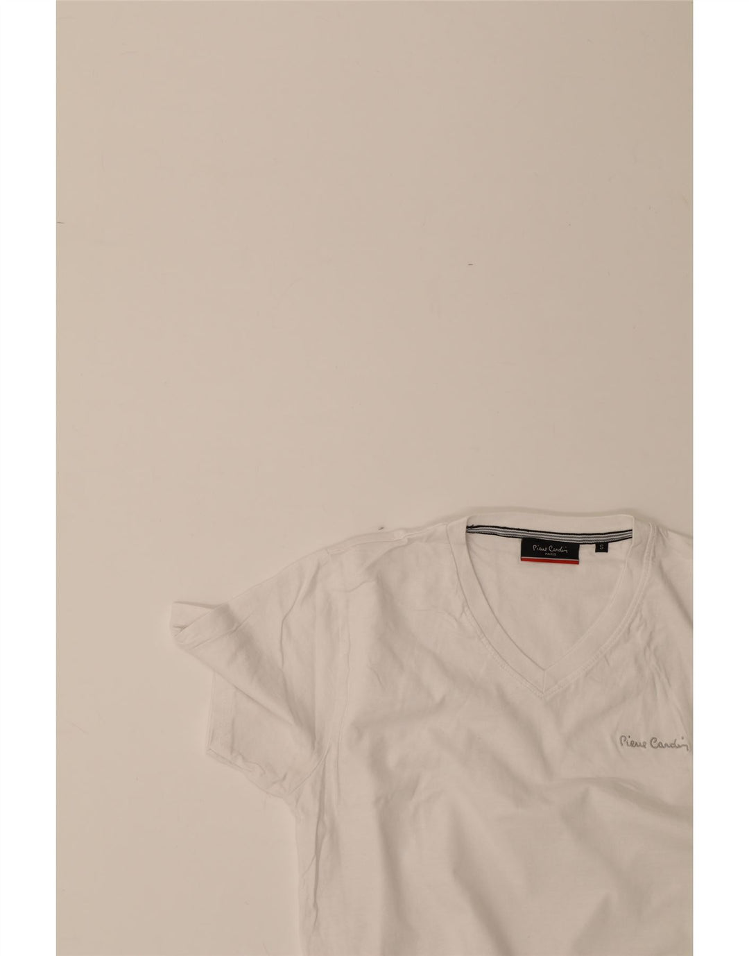 PIERRE CARDIN Mens T-Shirt Top Small White Cotton Vintage Pierre Cardin and Second-Hand Pierre Cardin from Messina Hembry 