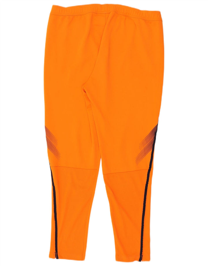 ADIDAS Herre Climalite træningsdragt bukser XL Orange Colourblock Polyester