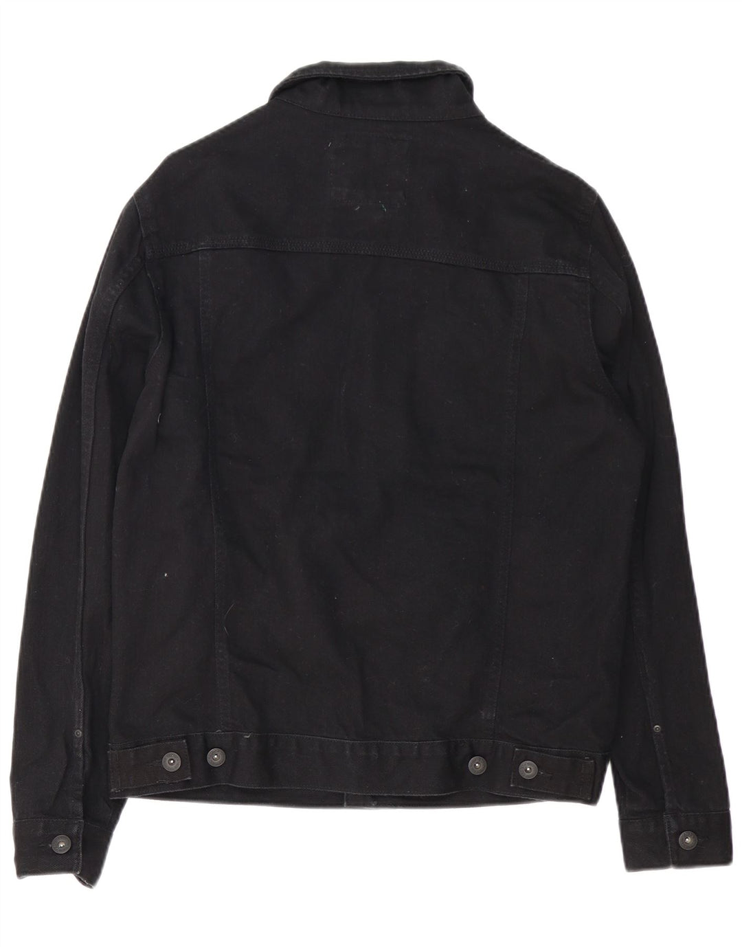 Zara Herre denimjakke UK 40 Stor Sort Bomuld