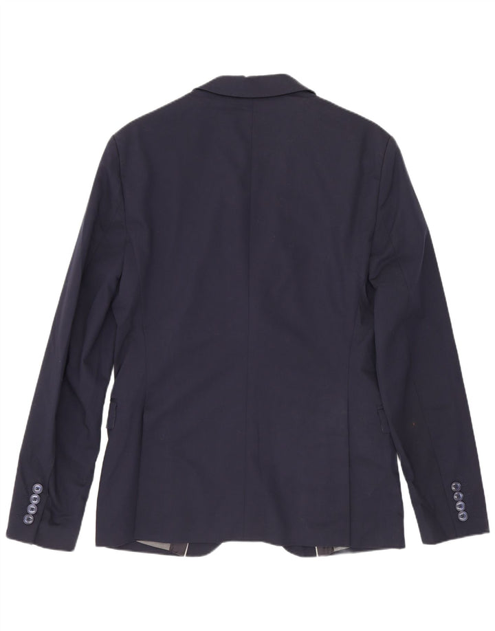 Zara Herre 2-knaps blazerjakke EU 46 Small Navy Blue
