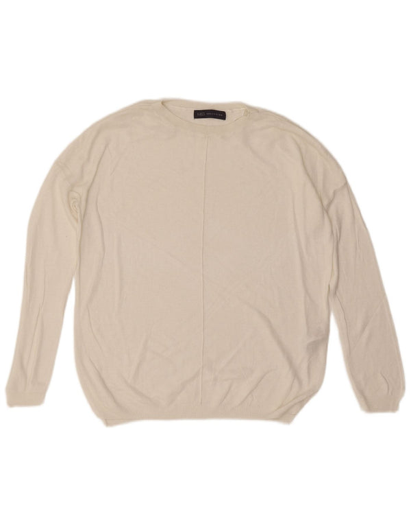 Marks & Spencer Dame Oversized Crew Neck sweater UK 10 Small White