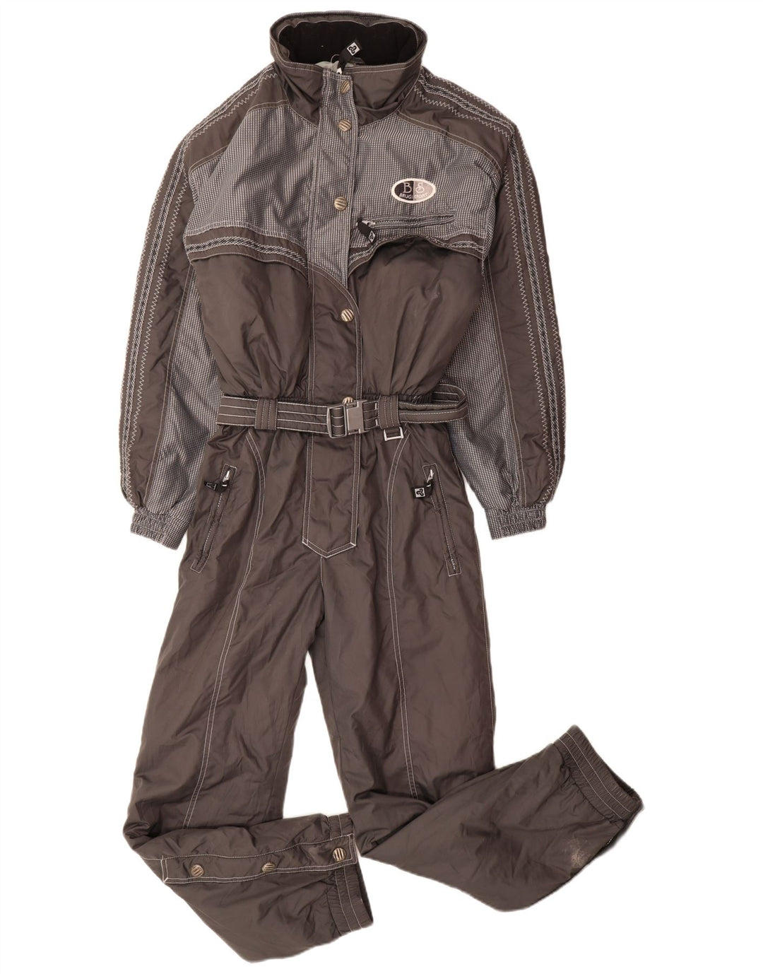 Brugi Dame Ski Jumpsuit IT 44 Medium Grey Colourblock Polyester
