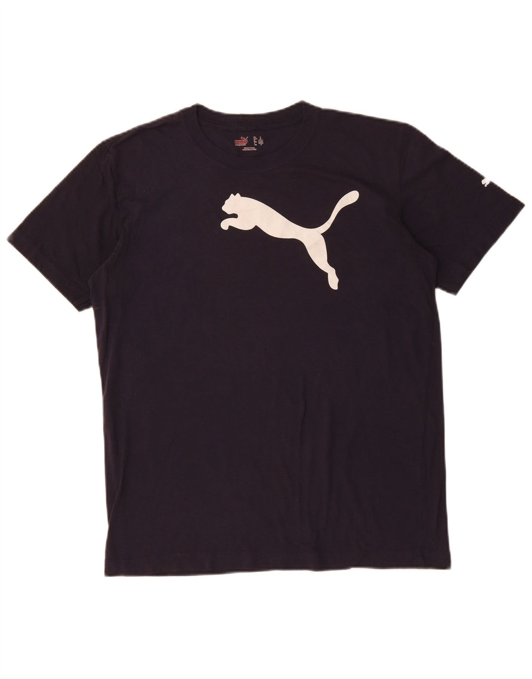 PUMA grafisk t-shirt til mænd, lille marineblå bomuld