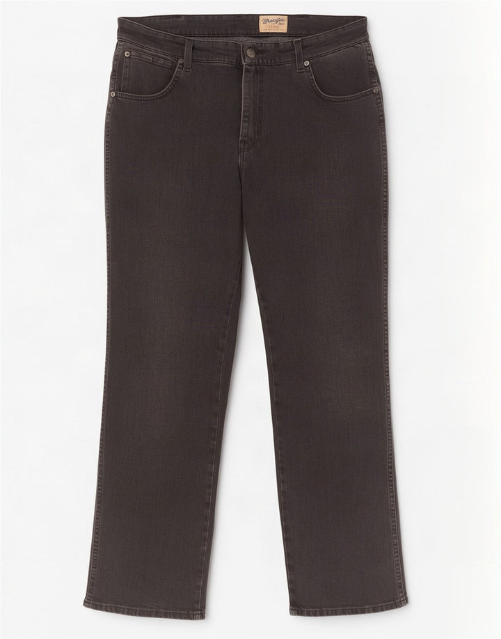 Wrangler Herre Texas Stretch Straight Jeans W36 L30 Sort Bomuld