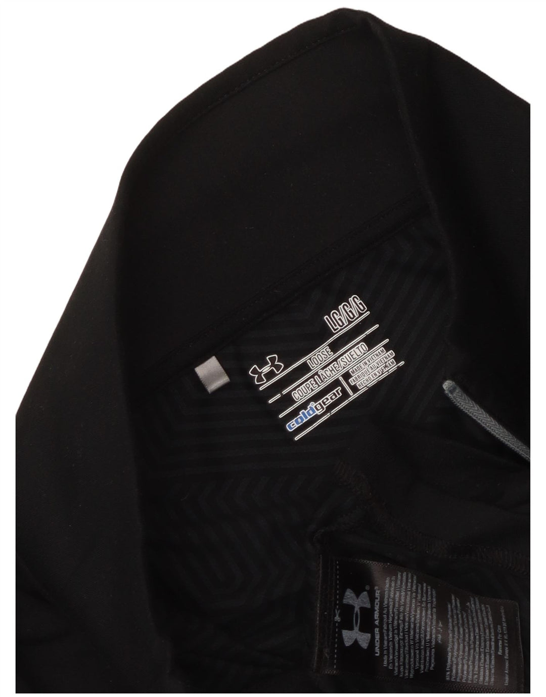 Under Armour Herre Cold Gear Zip Neck Pullover Træningsdragt Top Stor Sort