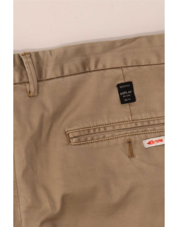 Replay Herre Chino Shorts Large W36 Beige