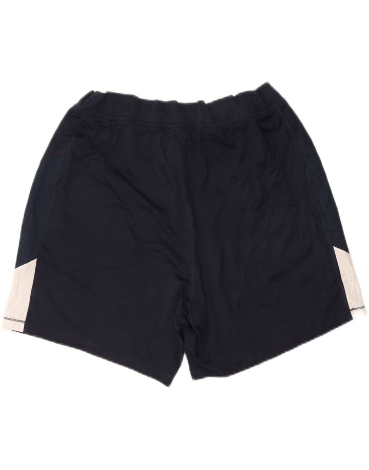 REEBOK Sportsshorts til kvinder UK 16 Large Navy Blue Colourblock Polyester