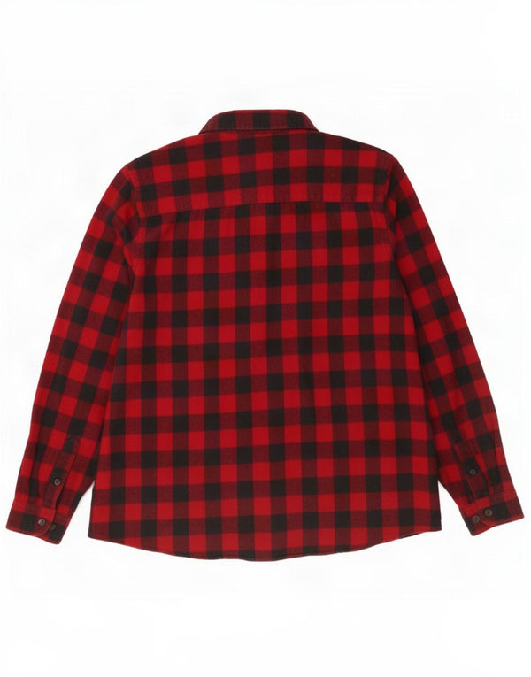 L.L.Bean Womens Relaxed Fit Flannel Shirt UK 18 XL Red Gingham Cotton