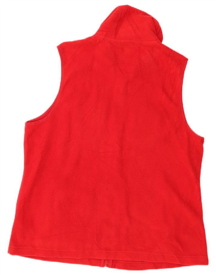 CHAPS Dame Fleece Gilet UK 18 XL Rød Polyester