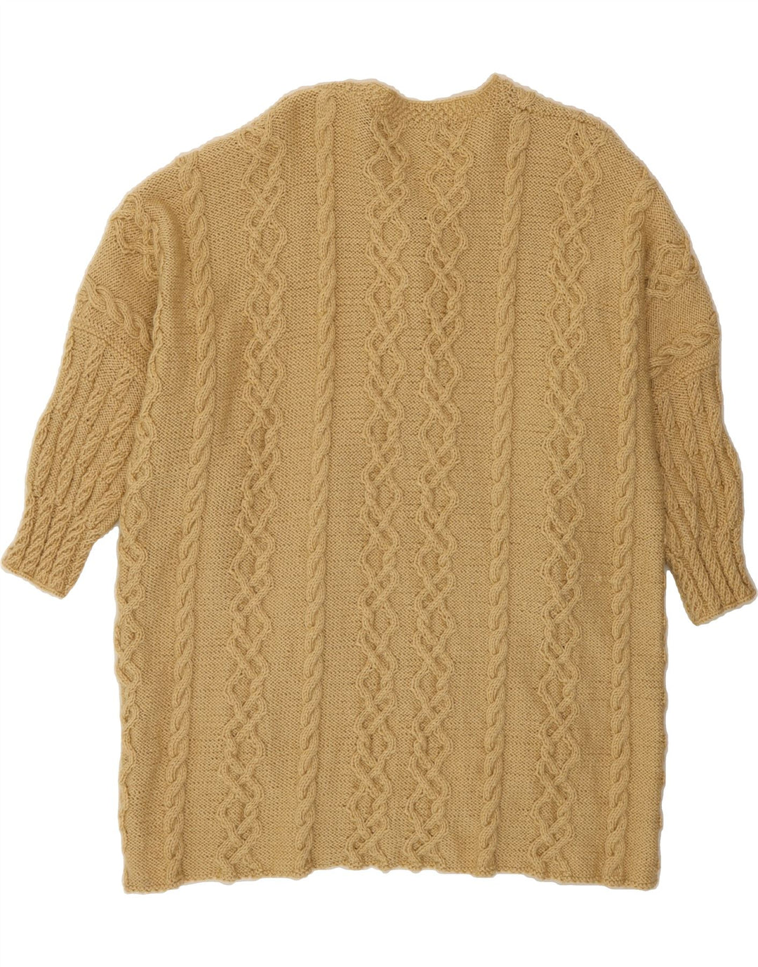 VINTAGE Womens Open Cardigan Sweater UK 20 2XL Beige Vintage Vintage and Second-Hand Vintage from Messina Hembry 