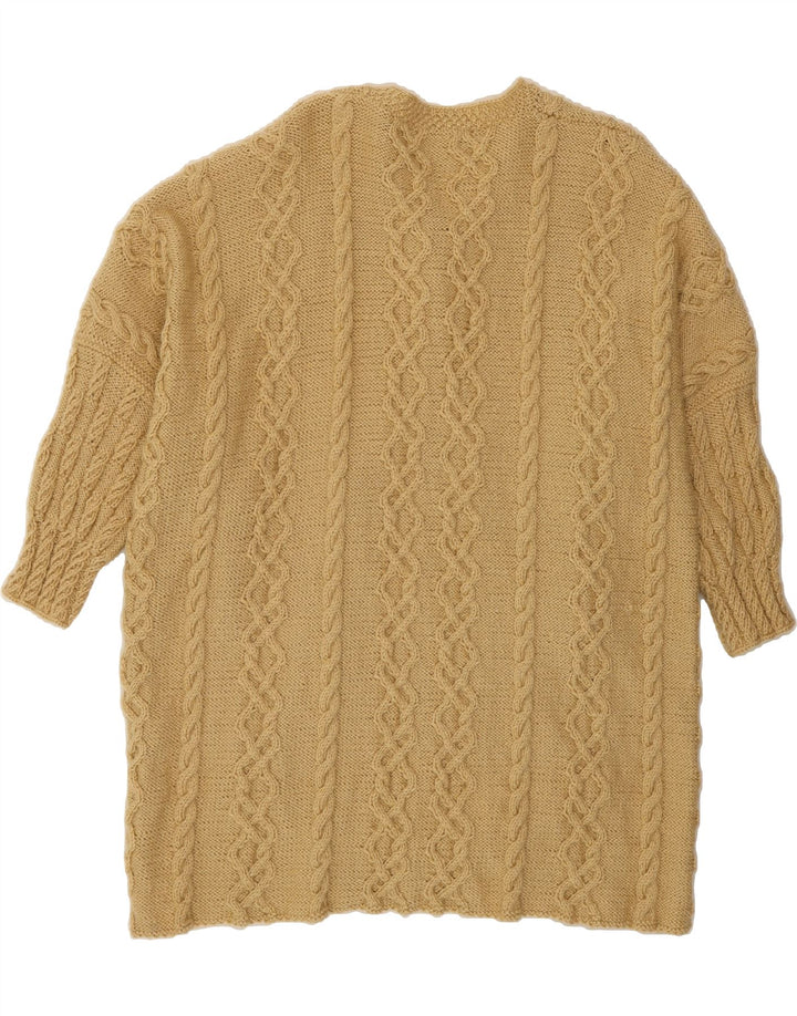 VINTAGE Womens Open Cardigan Sweater UK 20 2XL Beige Vintage Vintage and Second-Hand Vintage from Messina Hembry 