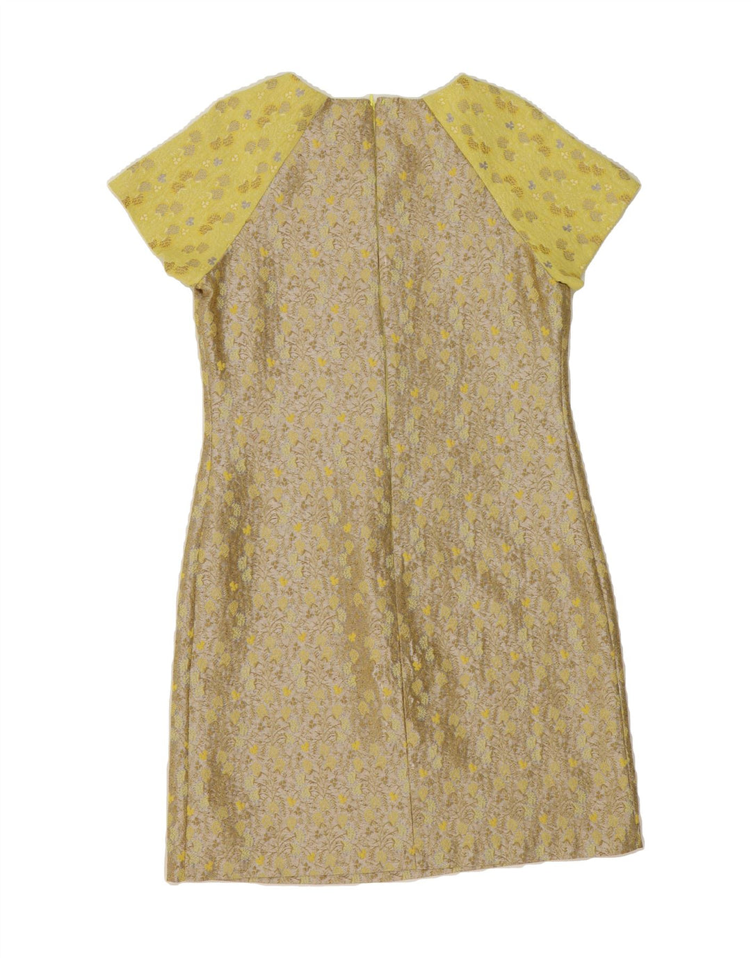 MONSOON Womens Sheath Dress UK 10 Small Yellow Floral Polyester Vintage Monsoon and Second-Hand Monsoon from Messina Hembry 